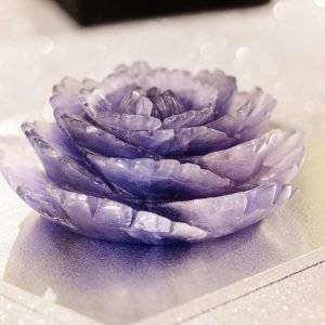 Carved Flower: Purple Fluorite
