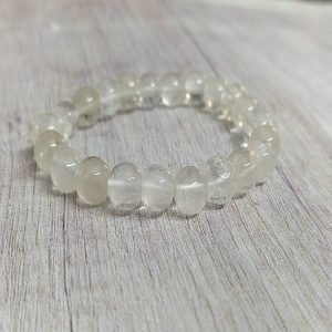 (Faceted) Clear Quartz Beaded Bracelet
