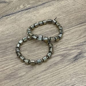 (Faceted) Labradorite Cubic Beaded Bracelet