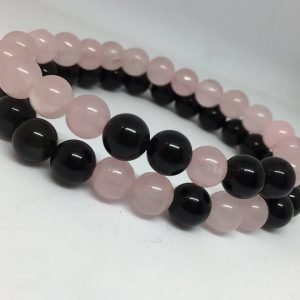 Rose Quartz obsidian Bracelet