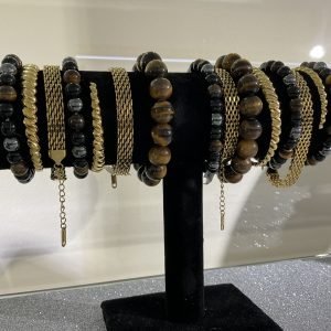 (Round) Tigers Eye Beaded Bracelet