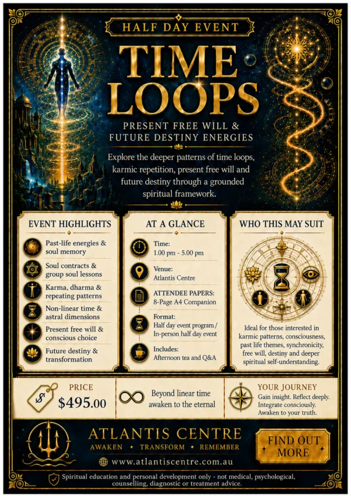 Program 6 advertisement: Time Loops, Atlantis Centre