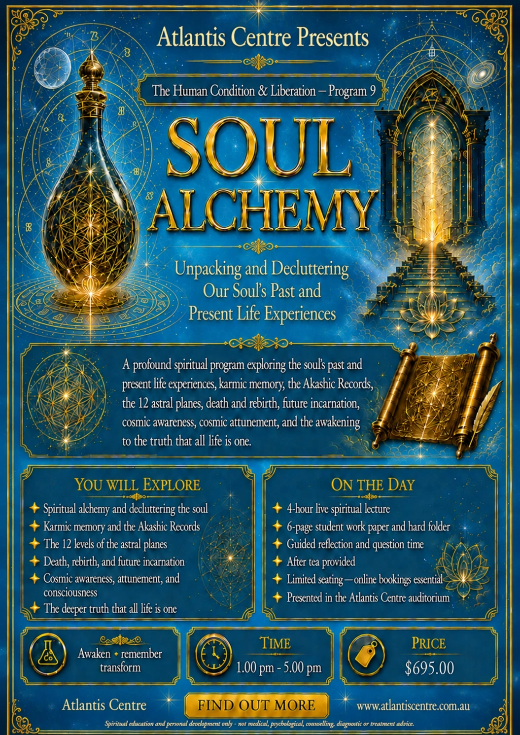 Program 9 advertisement: Soul Alchemy, Atlantis Centre